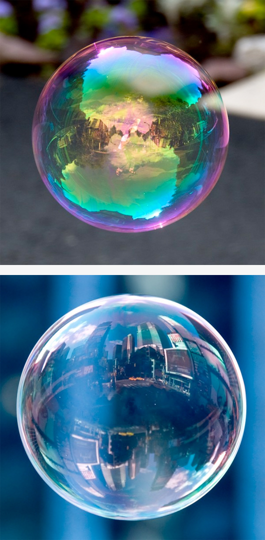 مکان های مشهور دنیا  درون حباب
