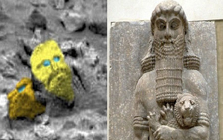 144823188111 - عکس صورت خدایان آشوریان باستان روی مریخ