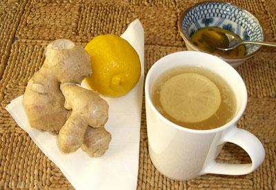 چای زنجبیل و لیمو
